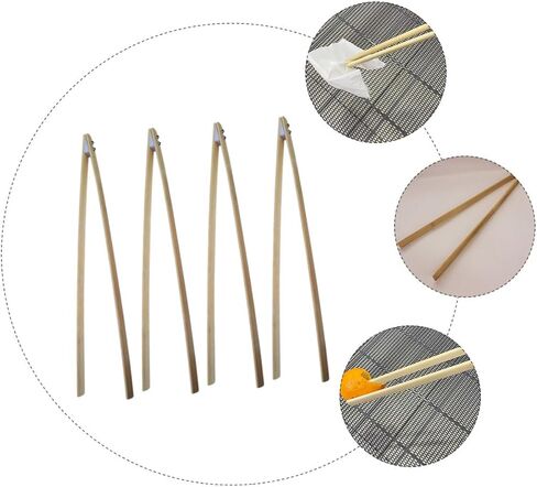 Cabilock Bamboo Trash Clamp 4pcs Pickup Sticks Design Orgonomic Design لإزالة القمامة بسهولة in Saudi Arabia