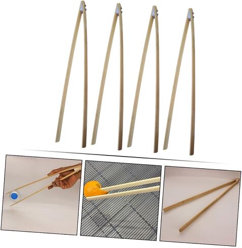 Cabilock Bamboo Trash Clamp 4pcs Pickup Sticks Design Orgonomic Design لإزالة القمامة بسهولة in Saudi Arabia