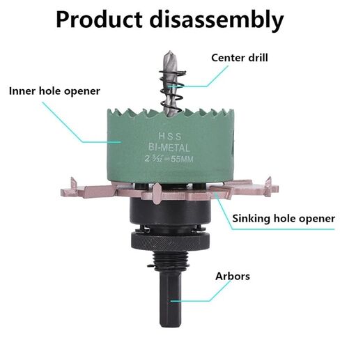 حفرة قاطع القاطع بتات بقعة بقعة فتحة فتحة فتحة لحفر حفر الحفر خرسانة البلاط السيراميك الحفر البناء 1pcs (اللون: 65x105x3mm) in Kuwait