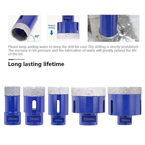 قاطع حفرة الماس المنحوسة مقطوعة M14 خيط 1.5 مم فتح فتحة ثقب السماكة للزاوية طاحونة البلاط الرخام الحفر 1pcs (اللون: 65 ملم ، الحجم: 60x15mm) in Kuwait