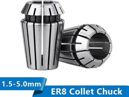 طحن Chuck Er8 Precision Collet Chuck 1-5mm 1/8-1/4 Spring Collet Chuck Formilling مخرطة الربيع حامل تشاك 1pcs (الحجم: ER8 1.5 ملم) in Saudi Arabia