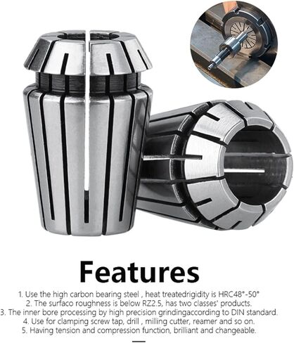 طحن Chuck Er8 Precision Collet Chuck 1-5mm 1/8-1/4 Spring Collet Chuck Formilling مخرطة الربيع حامل تشاك 1pcs (الحجم: ER8 1.5 ملم) in Saudi Arabia