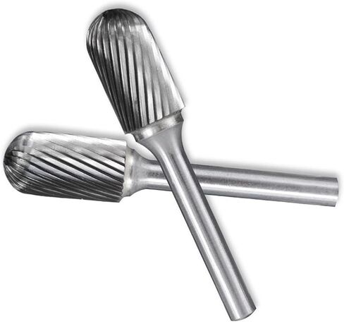 Tungsten Carbide bur bur single cut rotary file l type for metal woodworking corving tool burrs 6mm shank 1pcs (color: 25.4x12.7mm ، size: Single Cut) in Saudi Arabia