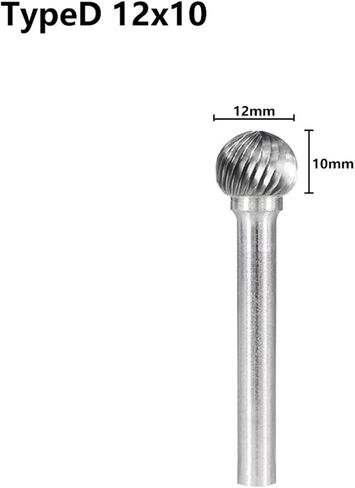 Tungsten Carbide Burr Bit Engraving 6mm Shank Single Cut Rotary Files for Metal Woodworking Tools 1Pcs (Color : 6x5mm) in Saudi Arabia