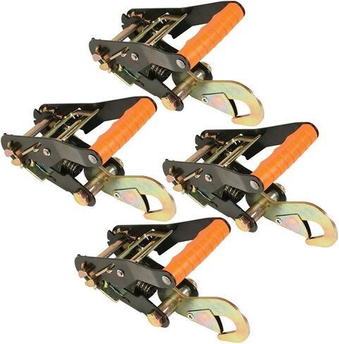VULCAN Ratchet Buckle - Snap Hook - 2 Inch Wide Handle - High-Viz - 4 Pack - 3,300 Pound Safe Working Load in Saudi Arabia