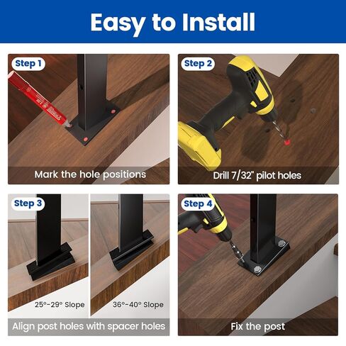 Muzata PR11 Slope Post Postsories 2Pack 5 درجات الفواصل POM لمدة 25 إلى 40 درجة SLOPE PA31 BNP in Saudi Arabia