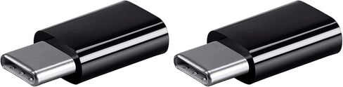 Monoprice USB-C to Micro B Adapter - Black, Male to Female With Gold Plated Contacts, White (118628) in Kuwait