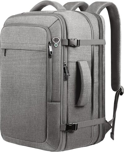 حمل على ظهره ، حقيبة ظهر قابلة للتوسعة قابلة للتوسيع ، حقيبة TSA Airplane المعتمدة ، حقيبة DayPack Weekender تناسب الكمبيوتر المحمول 17 بوصة ، هدايا السفر للرجال ، الأسود in Kuwait