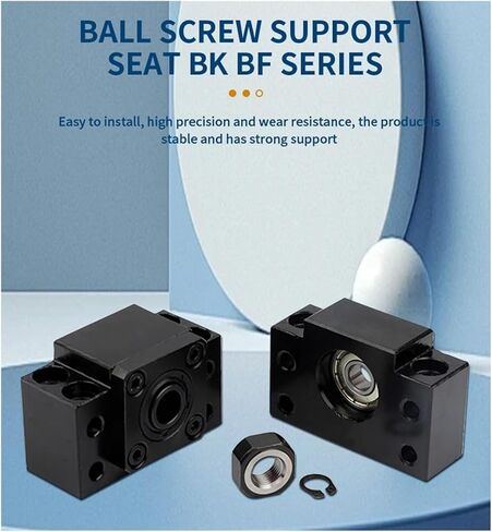 آلة التحكم في الكرة المزدوجة صامد الجوز 1Set BKBF10 BKBF12 BKBF15 Ball Screw End تدعم حوامل تحمل (BKBF10) in Saudi Arabia