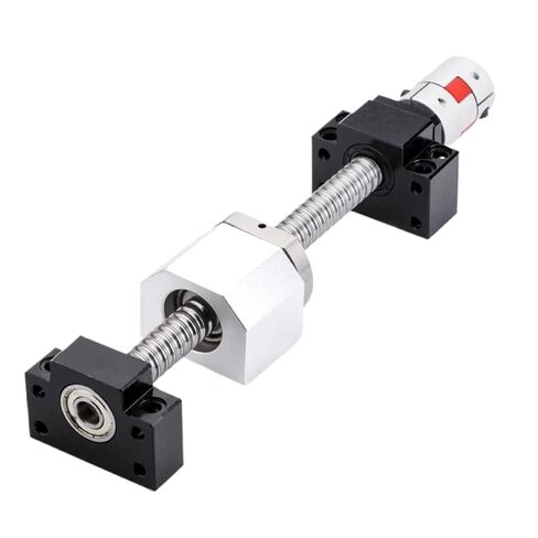 Linear Motion Ball Screw Precision Part 300-1000mm 2pcs HGR20 Linear Guide + 4pcs HGW20CC Slider + SFU2010 Ball Screw Kit +Motor Base(500mm) in Kuwait