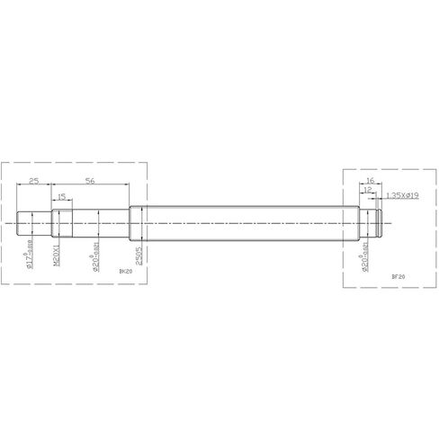 جزء الدقة الكرة الخطية الجزء الدقيق SFU2510 Ball Screw DIA 25MM KIT 200-1000MM C7 لأجزاء المسمار مع الجوز المفرد +HM20-80 +BF20 +DSG25H +COUPLER (850mm) in Kuwait