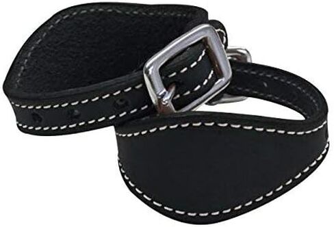 Stitched leather stirrup hobbles Black in Saudi Arabia
