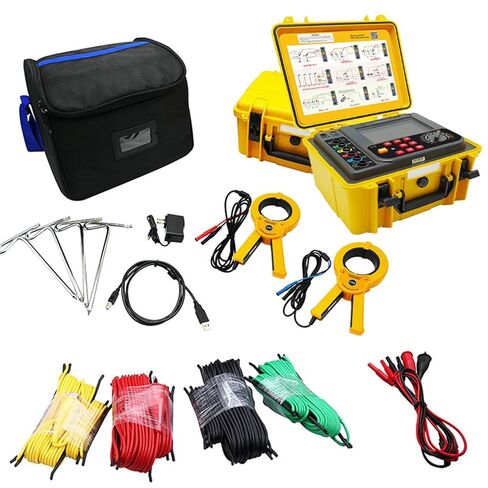 Double Clamp Earth Resistance Meter Multifunction Ground Resistance Tester Digital Soil Resistivity Tester with 0.00Ω-30.00kΩ AC Leakage Current 0.00mA-600A Soil Resistivity 0.00Ωm-9000kΩm in Saudi Arabia