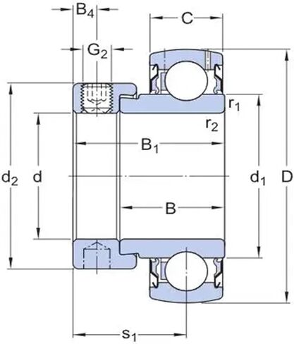 SA208 YO2208 GRAE40 Chrome Steel Bearing Insert مع قفل شعاعي محمل كرة إدراج غريب الأطوار in Saudi Arabia