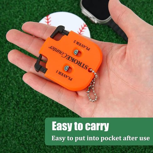 BOXOB 2pcs Golf Stroke Counter, Mini Golf Score Keeper Handy Portable 2-Player Shot Clicker Scorekeeper with Key Chain for Different Kinds of Competitions and Games in Saudi Arabia