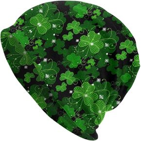 St Patrick's Day Decor Beanie Hats for Adult, Soft Cancer Chemo Hat Headwear Nightcap for Women & Men