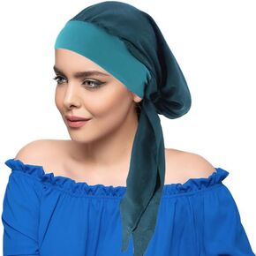 Women Pre Tied Head Scarf Lightweight Turban Head Wrap Chemo Beanie Skull Cover Cap for Hair Loss