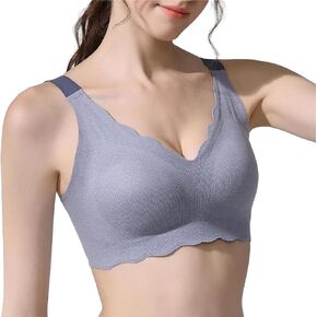 Women's Wireless Plus Size Full Coverage Seamless Large Breasts Comfort Wirefree Minimizer Bras