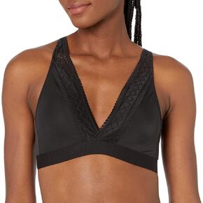 Bali Women's Comfort Revolution Deep V Wirefree Bralette with Lace Df6596