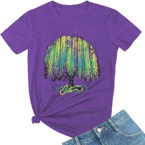 It's Mardi Gras Yall Shirt Shirt Women Fat Tuesday Shirts Parade Street Carnival Short Sleeve Graphic Funny Tee Tops