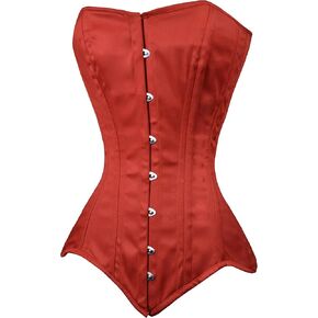 Heavy Duty Steel Boned Overbust Twill Cotton Waist Trainer Shaper Womens Corset