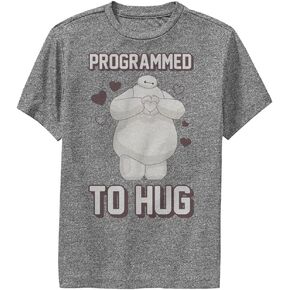 Disney Big Hero 6 Programmed to Hug Boys Short Sleeve Tee Shirt