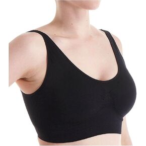 Ahh By Rhonda Shear Women's Plus-Size Generation Bra with Removable Pads, Black, 1X