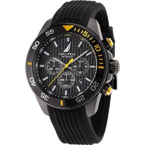 Nautica Men's NAPNOS302 One Black Silicone Strap Watch