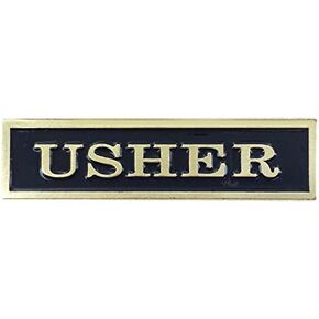 دبوس التلبيب Usher Die Struck الناعم إيبوكسي مطلي بالمينا الأسود - حزمة من 12، بولي التغليف in Kuwait