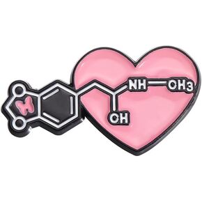 Flower Serotonin White Enamel Pin Gift Cartoon Badge Women Jewelry