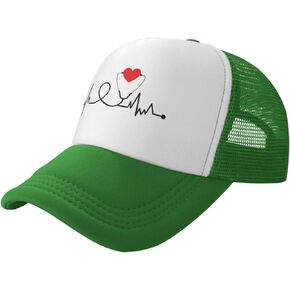 YNHXYFT Nurse Stethoscope Heartbeat Hat Mesh Cap for Men Women, Adjustable Trucker Hat Baseball Cap