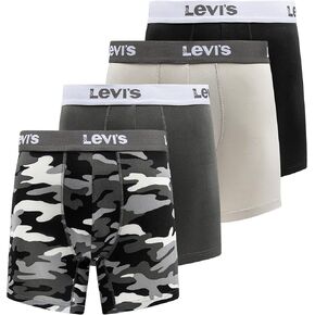 ملابس داخلية للرجال من Levi's مصنوعة من الألياف الدقيقة للرجال فائقة النعومة، 4 قطع