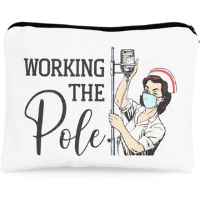 Nurse Makeup Bag - Nurse Gifts, Nurse Zipper Bag Cosmetic Bag, Nursing Bags for Nurses, Nurse Accessories for Work, Nurse Gifts Bulk, Nurse Graduation Gift, Funny Appreciation Gift (Nurse A1)