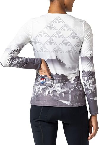 Terry Soleil Long Sleeve Top, Womens Cycling Jersey, Athletic Fit Sun Shirt Lightweight Quick Dry Pickleball Tennis Bike in Saudi Arabia