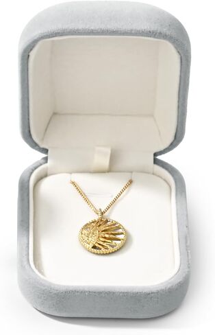 Velvet Jewelry Gift Box for Necklace Pendant Small Grey Velvet Jewelry Pendant Necklace Gift Box in Saudi Arabia