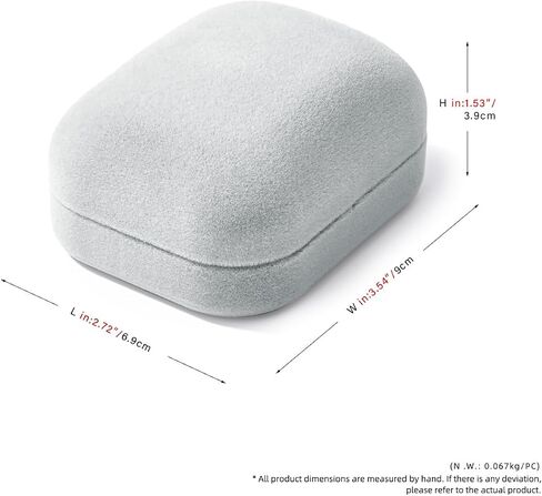 Velvet Jewelry Gift Box for Necklace Pendant Small Grey Velvet Jewelry Pendant Necklace Gift Box in Saudi Arabia