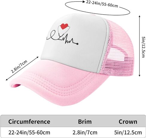 YNHXYFT Nurse Stethoscope Heartbeat Hat Mesh Cap for Men Women, Adjustable Trucker Hat Baseball Cap in Saudi Arabia