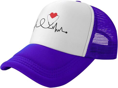 YNHXYFT Nurse Stethoscope Heartbeat Hat Mesh Cap for Men Women, Adjustable Trucker Hat Baseball Cap in Saudi Arabia