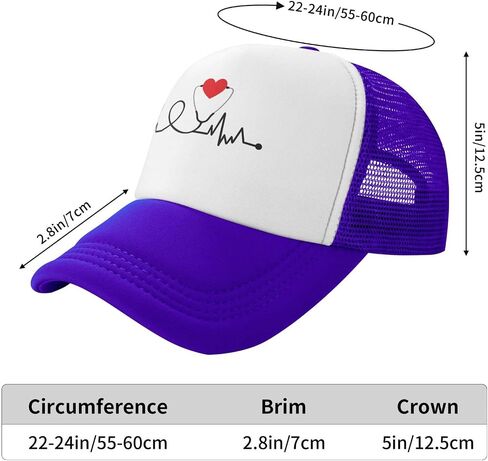 YNHXYFT Nurse Stethoscope Heartbeat Hat Mesh Cap for Men Women, Adjustable Trucker Hat Baseball Cap in Saudi Arabia