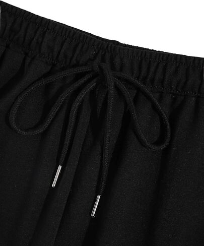 SweatyRocks المرأة مرونة الخصر Sweatpants الرسم اليوغا تجريب الركض السراويل فراشة طباعة الأسود in Saudi Arabia