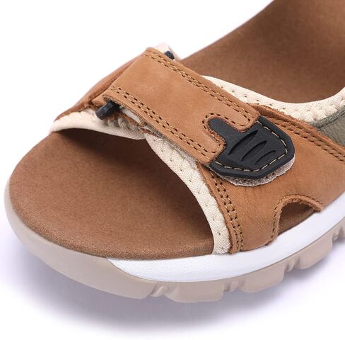 Harssidanzar Women's Leather Sandals Outdoor Sandals Hiking Sandals Casual Walking Sandals Strap Adjustable Beach Sandals For Women SL256US in Saudi Arabia