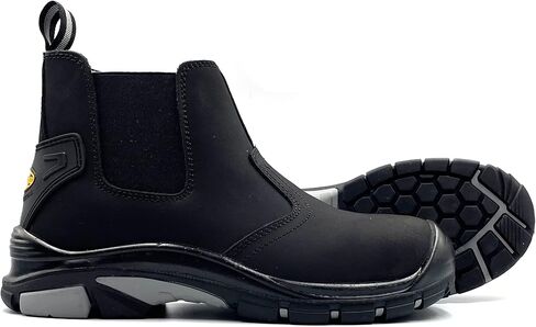 Lurewilder تشيلسي أحذية العمل الصلب تو أحذية السلامة سحب على الأحذية الجلدية مقاومة الماء ثابت مقاومة النفط تبديد in Kuwait