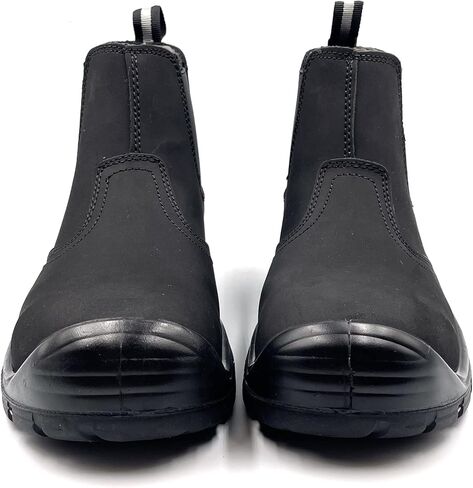 Lurewilder تشيلسي أحذية العمل الصلب تو أحذية السلامة سحب على الأحذية الجلدية مقاومة الماء ثابت مقاومة النفط تبديد in Kuwait