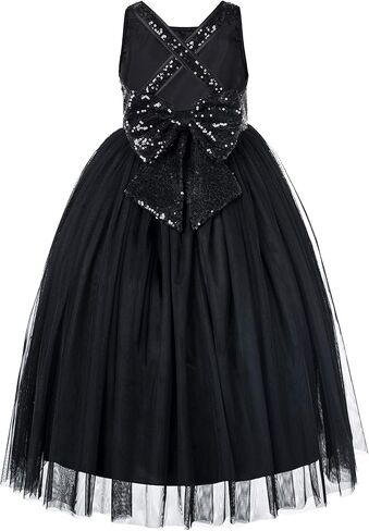 ekidsbridal أشرطة متقاطعة على شكل حرف A فساتين فتاة الزهور الصغيرة فستان المسابقة ثوب الكرة 177 in Kuwait