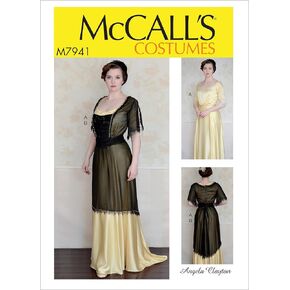 McCall's Patterns McCall's Women's Vintage Dress Costume Angela Clayton, Sizes 14-22 Sewing Pattern