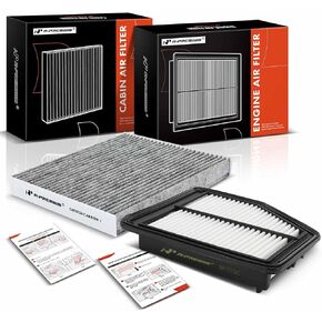A-Premium 2-PC Engine & Cabin Air Filter with Activated Carbon Compatible with Honda Civic 2012-2015 1.8L & Acura ILX 2013-2015 2.0L