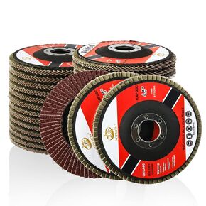 28 Packs Flap Disc 4-1 2 Inch Angle Grinder Attachments Grinding Wheel Angle Grinder Sanding Disc 40 60 80 120 Grit Grinding Disc (4 1/2 Inches)