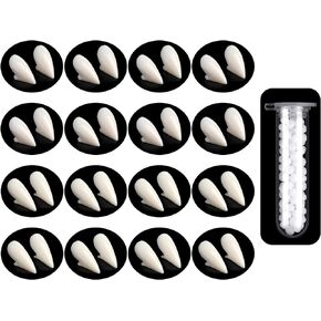 Sumind 24 Pairs Vampire Teeth Fang Dentures Halloween Cosplay Prop and Teeth Pellets Adhesive for Halloween Costume Party Accessory (13 mm, 15 mm, 17 mm)