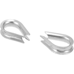 uxcell 20 Pcs M3 Stainless Steel 3/32"-1/8" Wire Rope Cable Thimbles Rigging