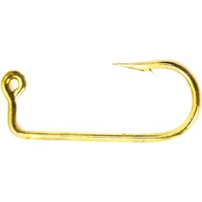 Eagle Claw 575 Gold Wire Jig Hooks 100 Pack - Works Great with Do It Molds